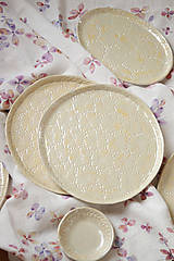 Nádoby - Veľký perleťový okrúhly tanier - 16554053_