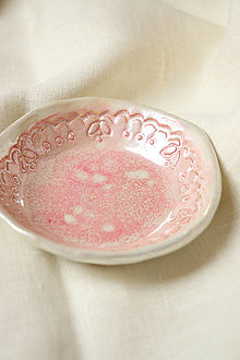 Nádoby - Ružovo-perleťová mištička - 16553212_