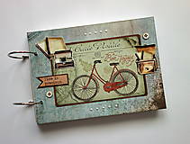 Papiernictvo - Fotoalbum - cestovateľský retro album Bicykel A5 - 16553392_