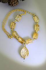 Náhrdelníky - citrínový náhrdelník luxusný - 16555961_