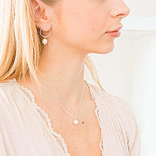 Sady šperkov - Set nekonečná láska s perlami - náhrdelník, náušnice - 16552884_