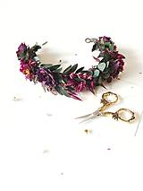 Ozdoby do vlasov - Kvetinový polvenček "purpurový závoj" - 16553669_