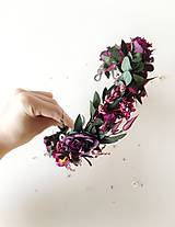 Ozdoby do vlasov - Kvetinový polvenček "purpurový závoj" - 16553674_
