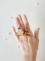 Prstene - Kvetinový prstienok "tôňa zapadajúceho slnka" - 16553868_