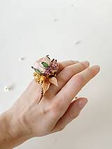 Prstene - Kvetinový prstienok "tôňa zapadajúceho slnka" - 16553869_