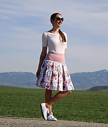 Sukne - Krátka bavlnená skladaná sukňa biela s lapačmi - 16552795_