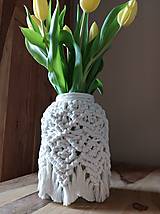 Dekorácie - Macramé váza natural - 16555275_