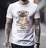 Pánske oblečenie - Pánske tričko - Yoga Dog - 16555538_