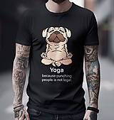 Pánske oblečenie - Pánske tričko - Yoga Dog - 16555539_