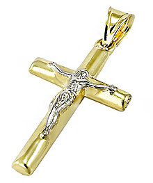 Iné šperky - zlatý krížik Glare 463 - 16554713_