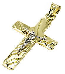 Iné šperky - zlatý krížik Glare 465 - 16554716_