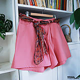Nohavice - sukňové nohavice mini staroružové - 16554125_