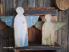 Dekorácie - Anjelik zo starého dreva - 16555650_