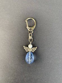 Kľúčenky - kľúčenka anjel (anjel sklo, Jadeit) - 16555391_