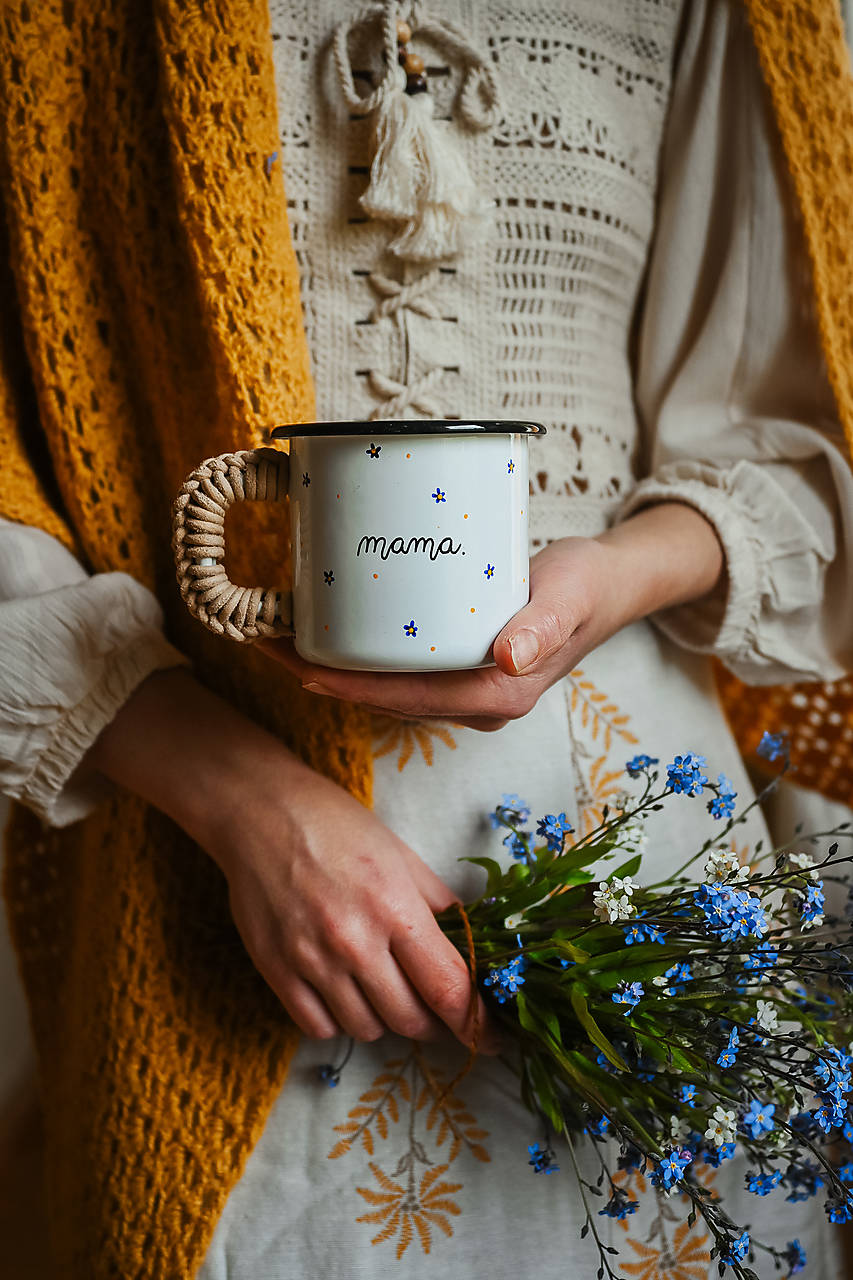 Smaltovaný hrnček - mama.