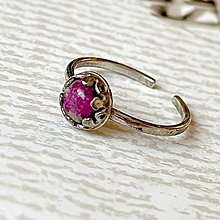 Prstene - ZĽAVA 25% Simple Ruby Zoisite AG925 Ring / Jemný strieborný prsteň s rubínom zoisitom E034 - 16557501_