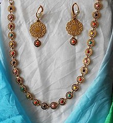 Sady šperkov - Farebné slniečka- sady šperkov chirurgická oceľ - 16557015_