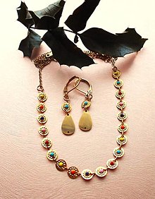 Sady šperkov - Farebné slniečka- sady šperkov chirurgická oceľ (Variant B) - 16557017_
