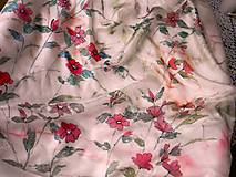 Šatky - Plané růže /hedvábný šátek 75 x 75cm/ - 16556549_