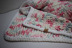 Detský textil - Pletená deka puffy 1. - 16556393_