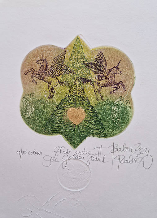 Grafika - Zlaté srdce II. - 16557798_
