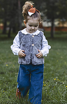 Detské oblečenie - Detská vesta Myška - 16558384_