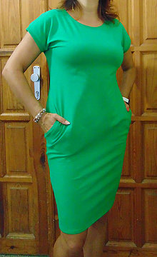 Šaty - Šaty s kapsami - zelené S - XXXL - 16558843_