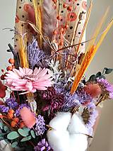 Dekorácie - Kytička pestrých sušených kvetov vhodná ako DARČEK - 16557990_