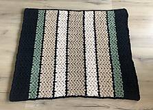 Detský textil - Deka z Alize Puffy Fine 100x80cm hnedo-čierna - 16557221_