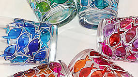 Nádoby - Sklenice vysoká – ryby - 16557269_