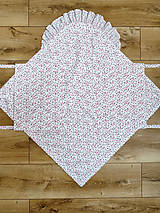 Detský textil - Ružová kvetinová zavinovačka s klasickým viazaním - D10 - 16556699_