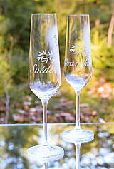 Nádoby - Svatební skleničky - 16556956_
