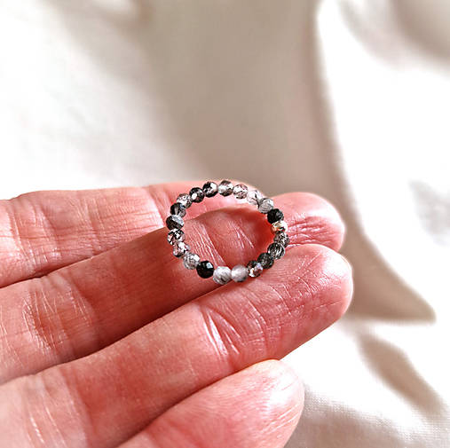 Prstene - Prsteň*skoryl v krištáli*brúsený*Ag - 16557009_