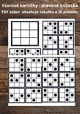 Hračky - Vzorové kartičky - ukladaj drevené kolieska DIGITÁLNY SÚBOR - 16556953_