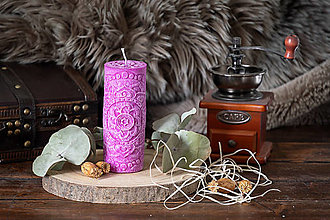 Sviečky - Sviečka z palmového vosku Mandala - 16558235_