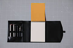 Papiernictvo - Kožený obal na skicár, blok A5 - sketchbook  - 16560352_