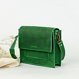 Kabelky - Kožená kabelka Zara Raw (crazy green) - 16559034_