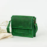 Kabelky - Kožená kabelka Zara Raw (crazy green) - 16559035_