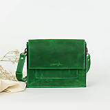 Kabelky - Kožená kabelka Zara Raw (crazy green) - 16559036_