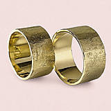 Prstene - Štrukturované zlaté obrúčky. - 16561255_