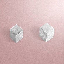 Náušnice - Shallow cube earrings - 16561162_