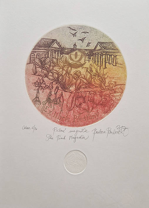 Grafika - Ružové magnólie (bez obálky) - 16560139_