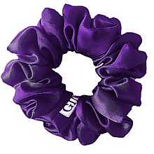 Ozdoby do vlasov - Saténová scrunchies dark purple - 16559254_