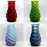 Dekorácie - Kosoštvorcová váza v rôznych farebných kombináciách / Štýlová dekorácia pre Váš domov - 16559726_