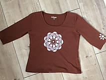 Topy, tričká, tielka - Ručne maľované tričko - Mandala - 16559375_