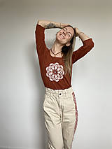 Topy, tričká, tielka - Ručne maľované tričko - Mandala - 16559380_