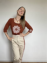 Topy, tričká, tielka - Ručne maľované tričko - Mandala - 16559382_