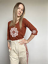 Topy, tričká, tielka - Ručne maľované tričko - Mandala - 16559384_