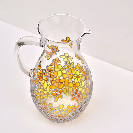 Nádoby - Skleněný džbán 1 l - 16561083_