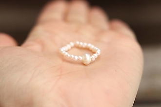 Prstene - Perlový prsteň - mini (Perla) - 16561575_